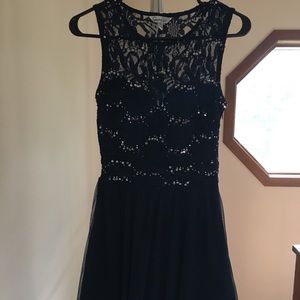 Navy Blue dress with sequins